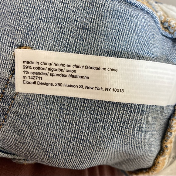 NWT Eloquii Elements Distressed Straight Leg Jeans - Picture 6 of 7